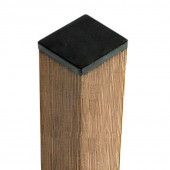 C-Wood Tuinpaal composiet Basic bruin gevlamd met houten kern 6,8 x 6,8 x 270 cm