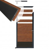 C-Wood Tuindeur aluminium antraciet frame Mix & Match - hardhout Bamboe / alu antraciet (90 x 180 cm)