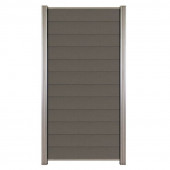 C-Wood Zelfbouw schutting composiet Mix & Match rock grey met blank alu accessoires (90 x 180 cm)