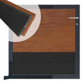 C-Wood Tuinpoort aluminium antraciet frame Mix & Match - hardhout Bamboe / alu antraciet (90 x 90 cm)