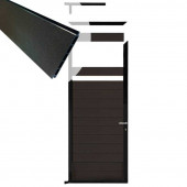 C-Wood Tuindeur aluminium zwart frame Mix & Match - composiet antraciet (90 x 200 cm)