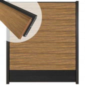 C-Wood Zelfbouw schutting hardhout Mix & Match Thermo Fraké / antraciet - antraciet alu accessoires (180 x 200 cm)