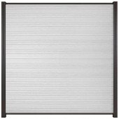 C-Wood Zelfbouw schutting composiet Rhombus Double wit - antraciet alu accessoires (180 x 180 cm)