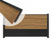 C-Wood Zelfbouw schutting hardhout Mix & Match Thermo Fraké / antraciet - antraciet alu accessoires (180 x 90 cm)