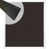 C-Wood Zelfbouw schutting composiet Mix & Match antraciet - wit alu accessoires (180 x 200 cm)