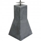 TrendHout Betonpoer glad (15 x 15 / 22 x 22 x 50 cm) incl. RVS stelanker