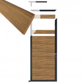 C-Wood Tuindeur aluminium antraciet frame Mix & Match - hardhout Thermo Fraké (90 x 200 cm)
