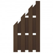 C-Wood Schutting composiet schuin Bari oudbruin met blank aluminium frame links (90 x 180/93 cm)