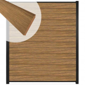 C-Wood Zelfbouw schutting hardhout Mix & Match Thermo Fraké - zwart alu accessoires (180 x 200 cm)