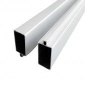 C-Wood Modular zelfbouwset - onder-& bovenregel alu - wit 2 x 4 x 180 cm
