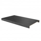 Stepwood Overzettreden met neus (2 stuks) | PVC toplaag | Eik zwart | 100 x 60 cm