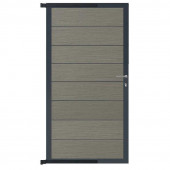 C-Wood Tuindeur aluminium antraciet frame Modular - composiet co-ex grijs (90 x 180 cm)