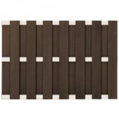 C-Wood Zelfbouw schutting composiet Bari donkerbruin met blank alu accessoires (180 x 123 cm)