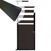 C-Wood Tuindeur aluminium zwart frame Mix & Match - composiet antraciet (90 x 180 cm)