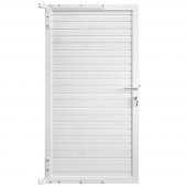 C-Wood Tuindeur composiet Rhombus Double wit met wit aluminium frame compleet (90 x 180 cm)