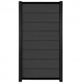 C-Wood Zelfbouw schutting composiet Modular antraciet - zwart alu accessoires (90 x 180 cm)