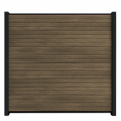 Elephant Zelfbouw schutting composiet Modular Rhombus Ipé met zwart alu accessoires (180 x 180 cm)