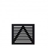 Plus Danmark Tuinpoort vuren | Tokyo louvre recht zwart (100 x 90 cm)