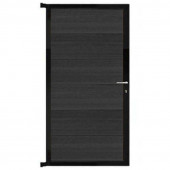 C-Wood Tuindeur composiet Como antraciet met zwart alu kader (90 x 180 cm)