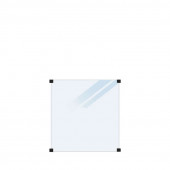Plus Danmark Glasplaat | Gehard mat glas 8,76 mm tbv ronde palen (90 x 91 cm)