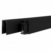 C-Wood Onder- en bovenregel Verticaal - Zelfbouw - zwart aluminium 2 x 2,5 x 180 cm