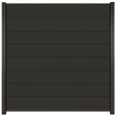 C-Wood Zelfbouw schutting composiet Modular antraciet - antraciet alu accessoires (180 x 180 cm)