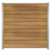 C-Wood Zelfbouw schutting hardhout Mix & Match Ipé - blank alu accessoires (180 x 180 cm)