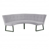 HomingXL Eetkamerbank - Amsterdam - stof Element grijs 03 - geschikt voor tafel 150 cm