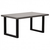 HomingXL Eettafel betonlook - 180 x 100 cm - Bladdikte 5 cm - U-poot