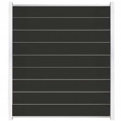 C-Wood Zelfbouw schutting composiet Modular antraciet - wit alu accessoires (180 x 200 cm)