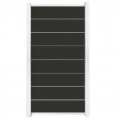 C-Wood Zelfbouw schutting composiet Modular antraciet - wit alu accessoires (90 x 180 cm)