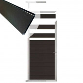 C-Wood Tuindeur aluminium blank frame Mix & Match - composiet antraciet (90 x 180 cm)