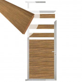 C-Wood Tuindeur aluminium blank frame Mix & Match - hardhout Thermo Fraké (90 x 180 cm)
