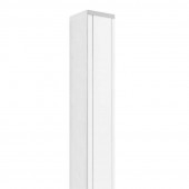 C-Wood Tuinpaal aluminium wit met cypresse kern 6,8 x 6,8 cm
