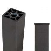 Plus Danmark Paal composiet met stalen kern 9 x 9 cm zwart (153 cm) ongepunt (incl. paalkap)