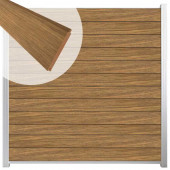 C-Wood Zelfbouw schutting hardhout Mix & Match Thermo Fraké - wit alu accessoires (180 x 180 cm)