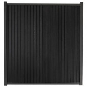 C-Wood Zelfbouw schutting verticaal Modular Rhombus Zwart zwart alu accessoires (170x180 cm)