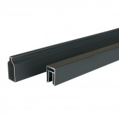Elephant Onder- en bovenregel aluminium - Modular - Rhombus antraciet gepoedercoat - 2 x 4,1 x 180 cm