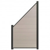 C-Wood Onder- & bovenregel antraciet aluminium | Zelfbouw schutting schuin | 90 x 180/93 cm