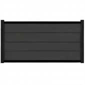 C-Wood Zelfbouw schutting composiet Modular antraciet - zwart alu accessoires (180 x 97 cm)