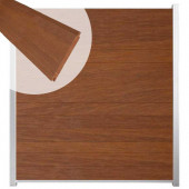 C-Wood Zelfbouw schutting hardhout Mix & Match Bamboe - wit alu accessoires (180 x 200 cm)