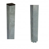 Plus Danmark Paal staal zonder voet gegalvaniseerd - 4,5 x 4,5 x 186 cm