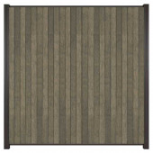 C-Wood Zelfbouw schutting verticaal Rhombus Double grijs - antraciet alu accessoires (170 x 180 cm)