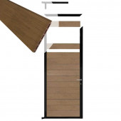 C-Wood Tuindeur aluminium zwart frame Mix & Match - composiet bruin gevlamd (90 x 200 cm)