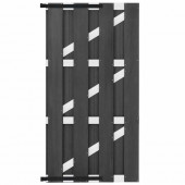 C-Wood Tuindeur composiet Bari antraciet met blank aluminium frame incl. beslag (90 x 180 cm)