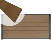 C-Wood Zelfbouw schutting composiet Mix & Match bruinvlam - antraciet alu accessoires (180 x 90 cm)