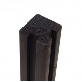 Plus Danmark Hoekpaal rabatsysteem vuren | 9 x 9 cm zwart (188 cm) geschaafd