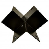 HomingXL Houtverbinding drieweg - verzinkt en zwart gepoedercoat - 85 x 85 mm