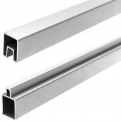 C-Wood Onder- en bovenregel Como/Garda blank aluminium incl. tie-clips