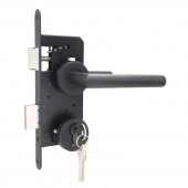 HomingXL Deurbeslag voor tuindeur - Zwart - complete set met 3 sleutels